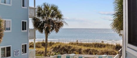 Our condo is just steps away from the pool that is right on the ocean!