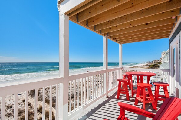 Soak up the sun on the balcony