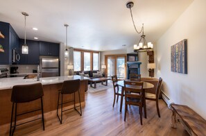Indoors, Hardwood, Dining Room, Dining Table, Table