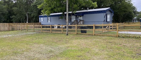 Fenced front yard