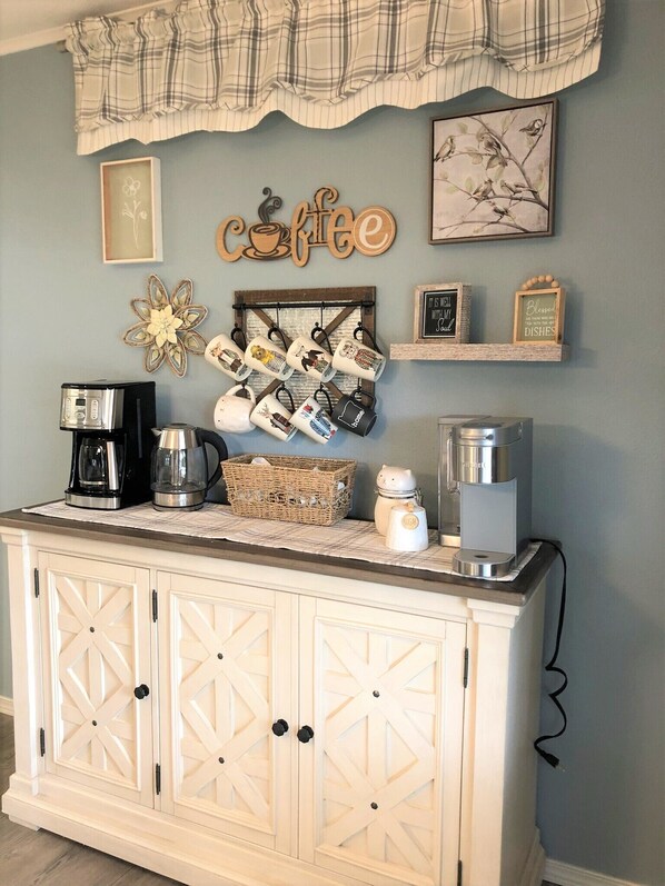 Coffee Bar - assorted coffees, apple cider, & hot chocolate