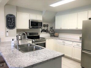 Kitchen - well supplied and lots of countertop space
