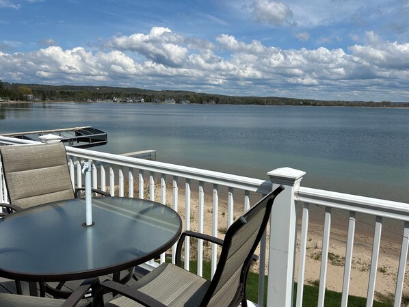 Beautiful Portage Lake view from the deck