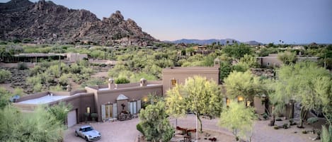 Aerial photo of main house