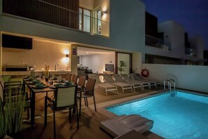 Terrace with private swimming pool 
