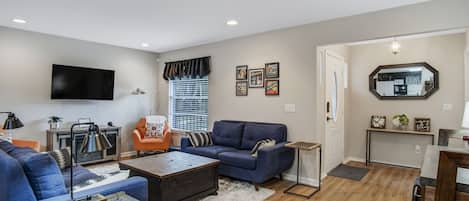 Family room and entry foyer