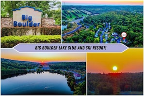 Experience the beauty of spring at Big Boulder Lake Club and Ski Resort in the Poconos, just 1.5 miles from your vacation home! Paddle across the glistening lake, unwind on the sandy beach, and enjoy the fresh mountain air as nature awakens in full bloom