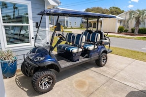Free golf cart use with Weekly Rental