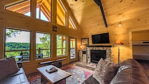 Gas fireplace available from October through March.