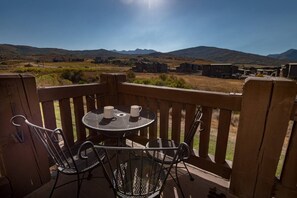 Enjoy the fresh air and sunshine from the deck, while taking in the view!