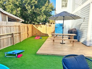 Grilling and corn hole area