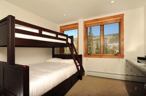 The tri-bunk bed is perfect for the kids