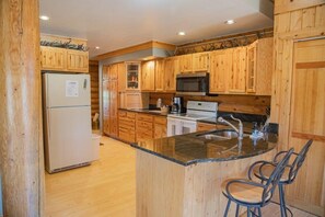 Large kitchen open to living space