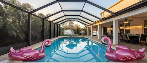 Heated Saltwater Pool with southern pool exposure