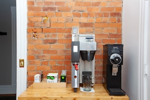 Coffee maker in first dining room