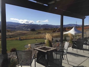 Our winery patio located just a few hundred feet away from The Villa.