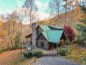 Front aerial view of property