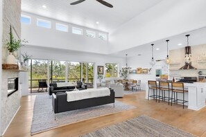 Modern open concept living area perfect for entertaining