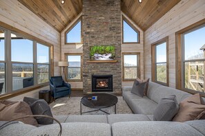 Cozy living room with flat screen tv