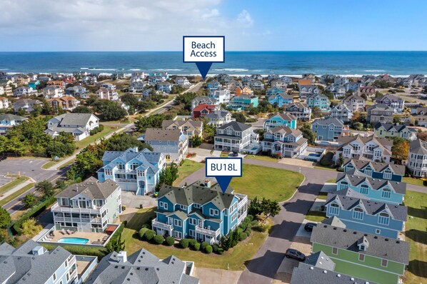 BU18L: White Dolphin (Left) | Aerial View to Beach Access