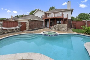 Huge backyard with pool