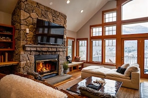 Cozy up by the fire and enjoy a great book.