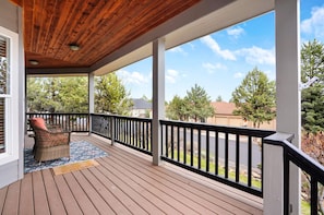 Savor your morning coffee/tea at this perfect spot on the front deck with a view