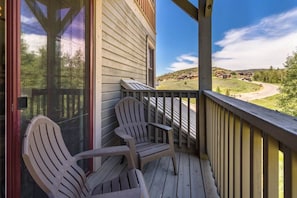 Balcony with a mountain views