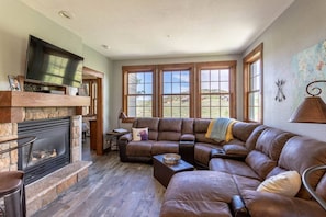 Living room with a smart TV