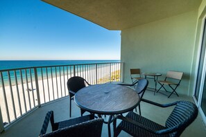 Private beachfront balcony.