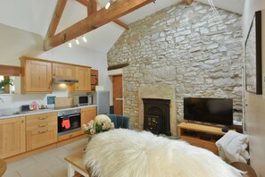 Open plan kitchen and living area