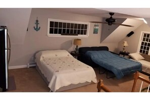Couch is a queen sleeper sofa and also have queen air mattress available