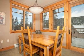 Enjoy a delicious meal at the dining table
