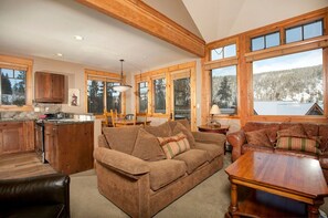 Relax in the comfortable living room.
