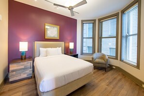 Drift to sleep in a comfortable bed after a day outside.