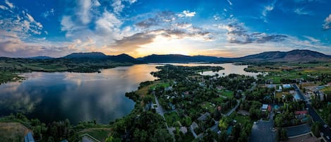 Enjoy the sunset on the Pineview Reservoir.