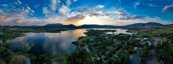 Enjoy the sunset on the Pineview Reservoir.