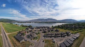 The home is located on the edge of the Pineview Reservoir.