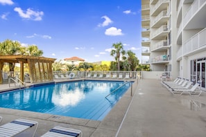 Terrace's own lake-view pool with Hot Tub