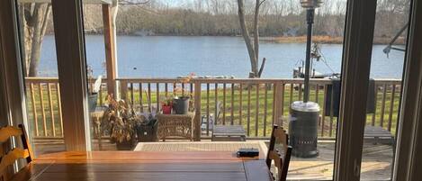 The deck of the house faces west and gets great sun