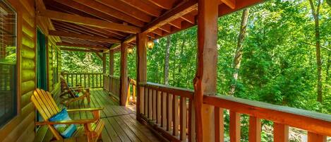 Front porch with patio chairs