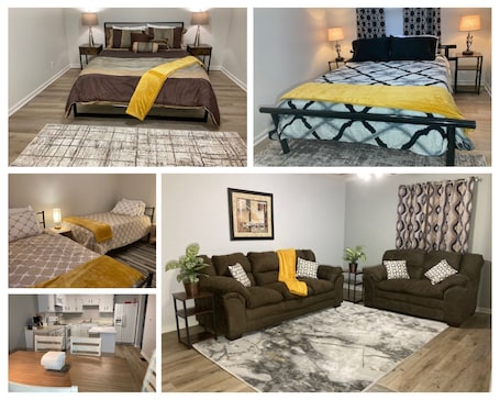 Welcome! The Cozy Condo has with 3 BDRM, 1.5 BA, full kitchen, dining, living rm