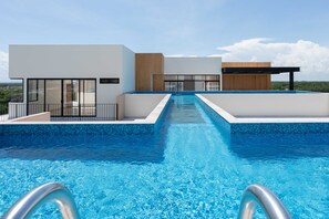 Shared rooftop pool