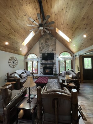 Living room with gas fireplace