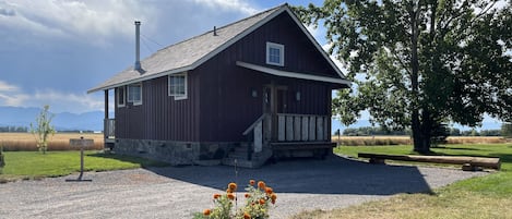 Cabin entrance on the farm