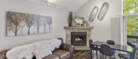 Living Area With Fireplace