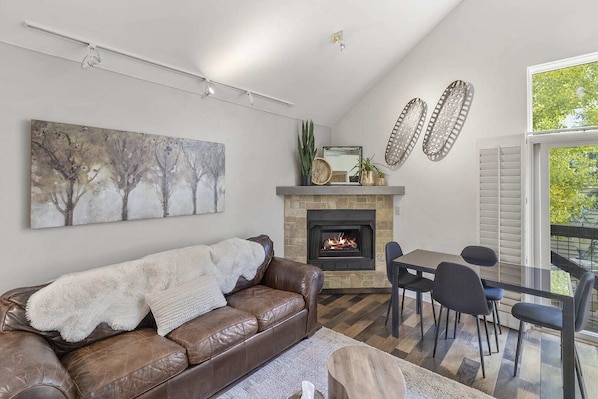 Living Area With Fireplace