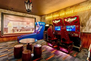 Play for free in our in-house, commercial-grade Star Wars themed arcade.