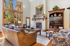 Living Room with Forest Views