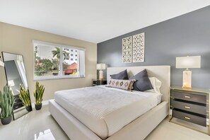 Master suite delivers a king-sized bed, perfect for couples